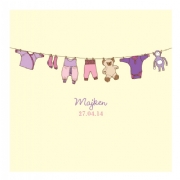 Babybook - Clothes line purple