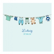 Babybook - Clothes line blue